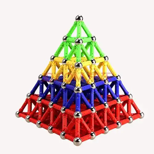 磁力棒玩具儿童益智几何拼装5-8岁男女孩创意拼搭吸铁石磁铁积木 袋装