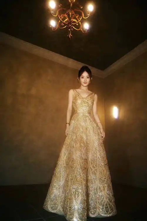 连衣裙穿在赵丽颖身上真的是非常的漂亮,而且还有一种高贵典雅的气质