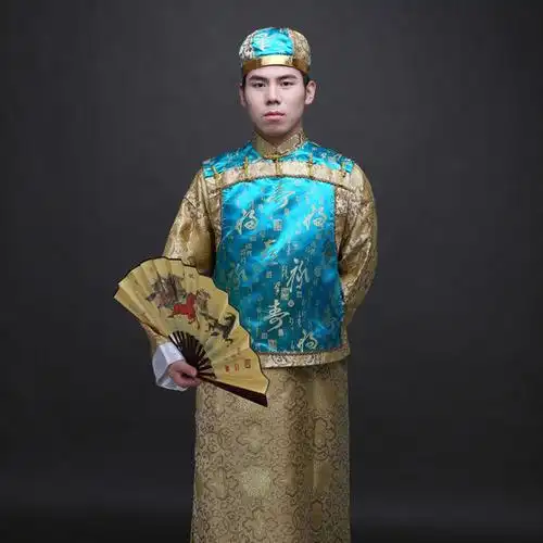 洛必达清朝阿哥贝勒王爷服装地主古装演出服男成人官服