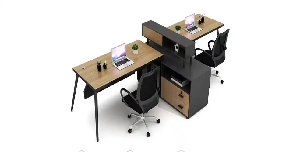 双人位办公桌_双人屏风办公桌_双人位屏风