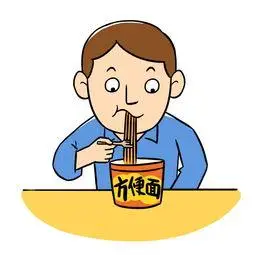 泡面简笔画桶装泡面简笔画