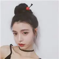 个性丸子头美女头像,女生头像图片