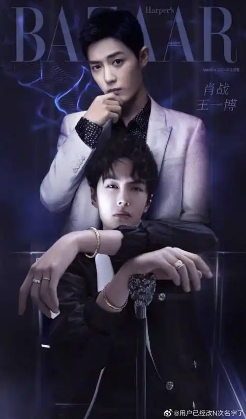 博君一肖陈情令王一博肖战同框合影