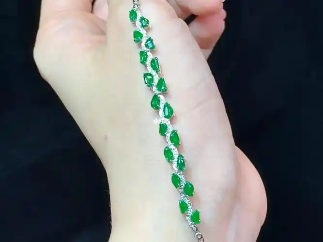 特惠6280随形翡翠手链18k真钻镶嵌