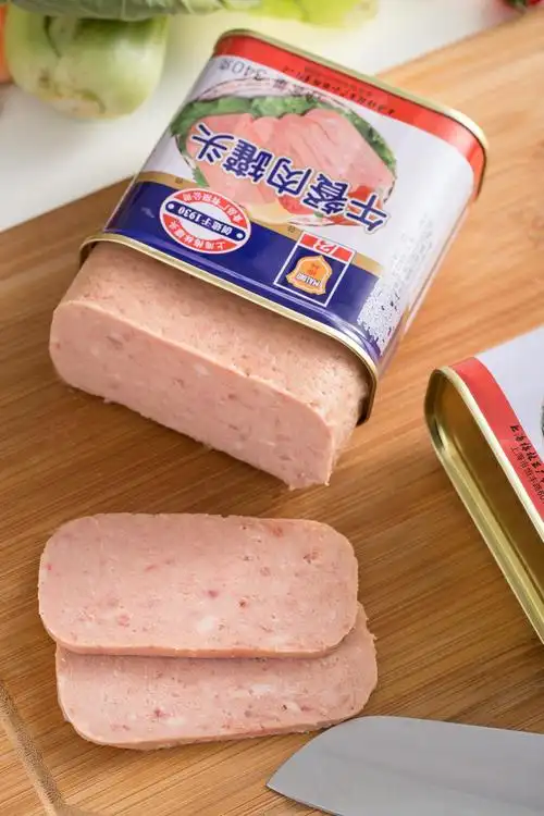 梅林午餐肉罐头340g24罐装储备粮食整箱火锅食材方便速食梅林午餐肉