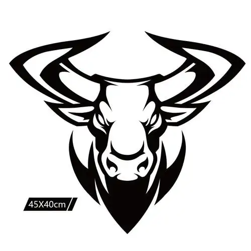 车门车身霸气红牛头改装拉花贴 汽车摩托车电动车贴油箱盖装饰贴 牛头