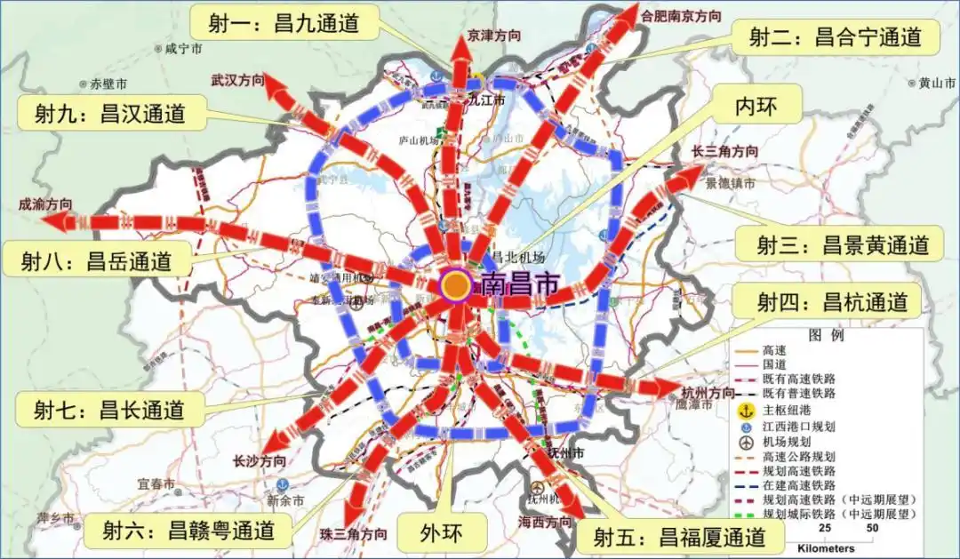 图片来源:《大南昌都市圈综合交通规划(2019-2025年)》重新找到枢纽