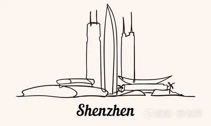 深圳涂鸦白色孤立背景.插画-正版商用图片144a0z-摄图新视界