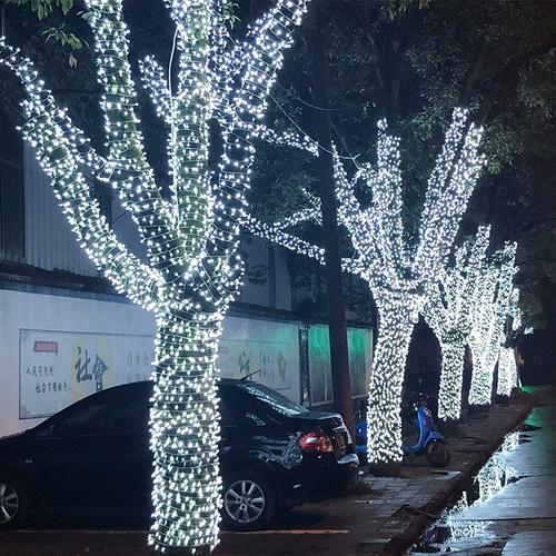 饰小星星节日装饰缠树灯户外防水布置灯led彩灯闪灯串灯满天星装