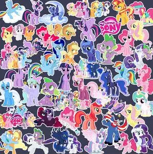 小马宝莉pony韩国ins少女心粉色手帐贴纸手机杯子周边贴画diy素材