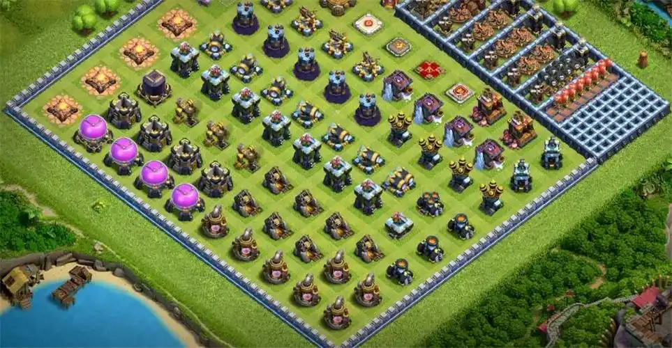 14本十四本观察阵种树阵,部落冲突阵型分享,14本十四本观察阵种树阵