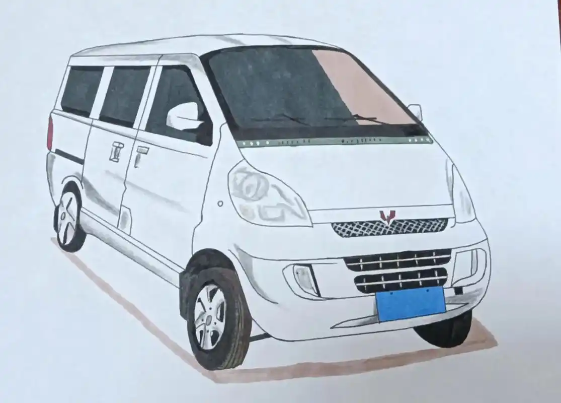 手绘五菱宏光.#手绘 #五菱宏光 - 抖音