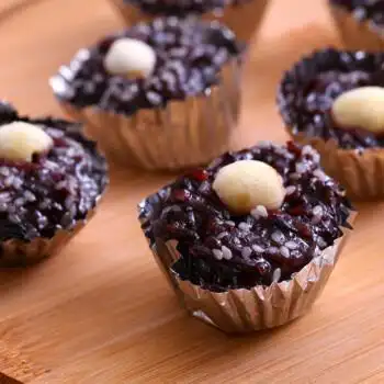 黑米糕速冻半成品早餐早点广东早茶食品冷冻黑米莲子糕 黑米糯米糕12