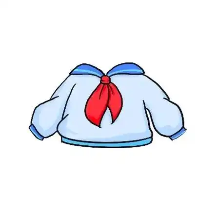 上衣涂色,女生表情