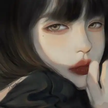 手绘头像女生霸气冷艳