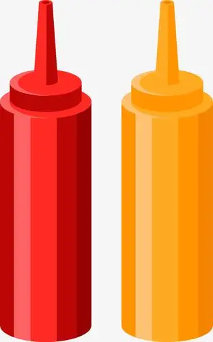 卡通番茄酱沙拉酱