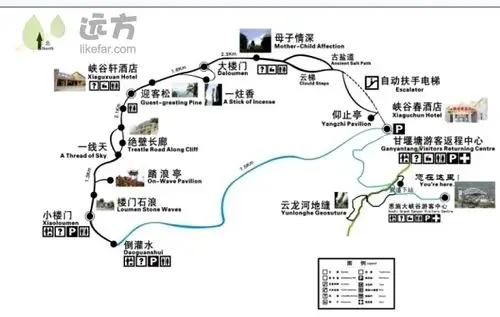 恩施大峡谷景区导览图(点击放大)
