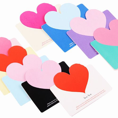 韩国创意贺卡生日祝福卡片情人节留言寄语教师节心形贺卡