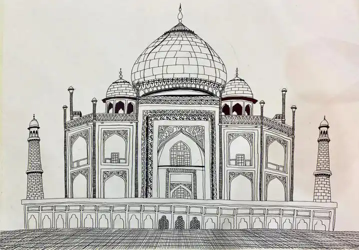 黑白线描  #写生  #绘画  #画画  #画画的日常