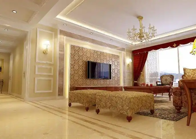 客厅欧式吊顶110平米装修