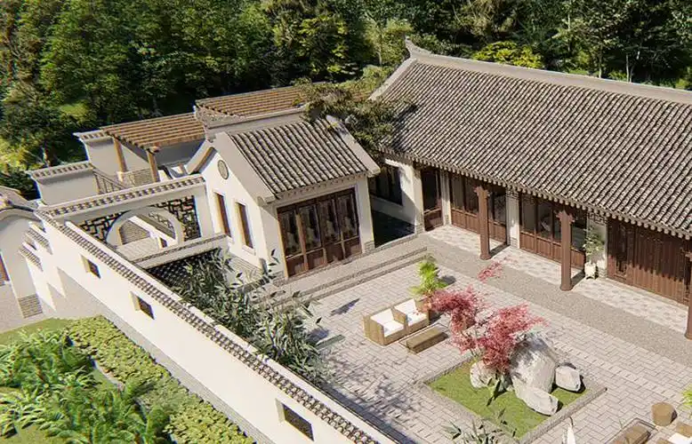 湖南浏阳周家中式三合院