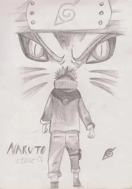 火影九尾简笔画步骤