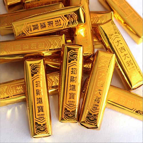 蕴召金币金金条花生巧克力袋装500g喜糖烘焙生日蛋糕装饰年货糖果 金