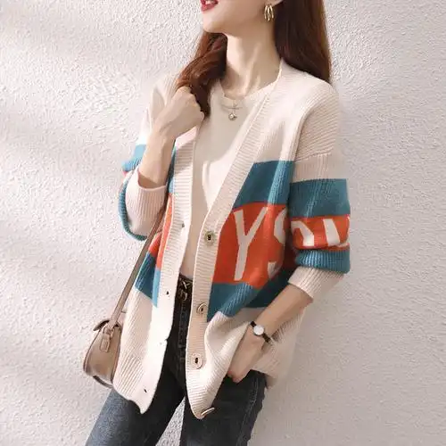 针织衫外套女秋款厚