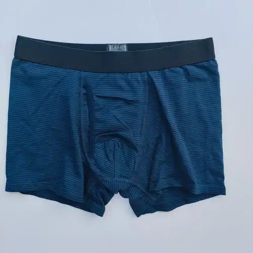 出口日本原单男士95%棉内裤boxer briefs 平四角内裤条纹商务短裤