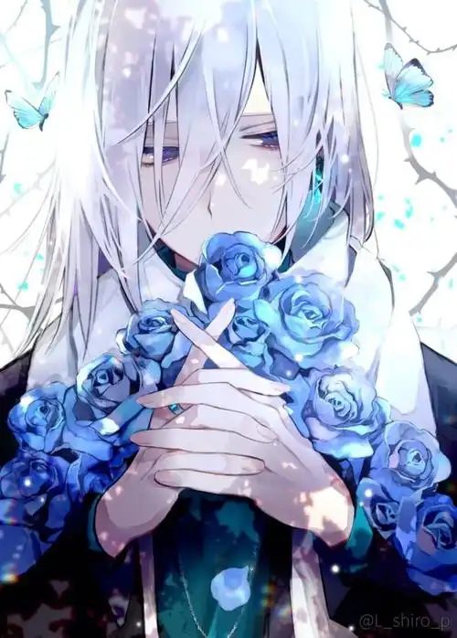 插画头像银发白毛小正太设定太可了冲姐妹们动漫男生