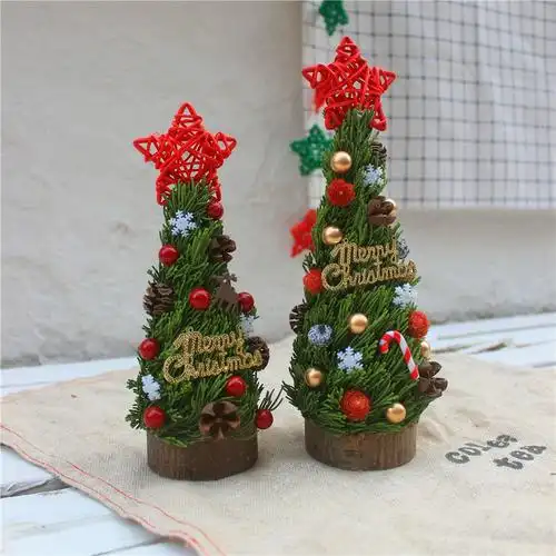 节装饰手工diy材料包桌面摆件圣诞树松果发光创意特别小型20优惠券