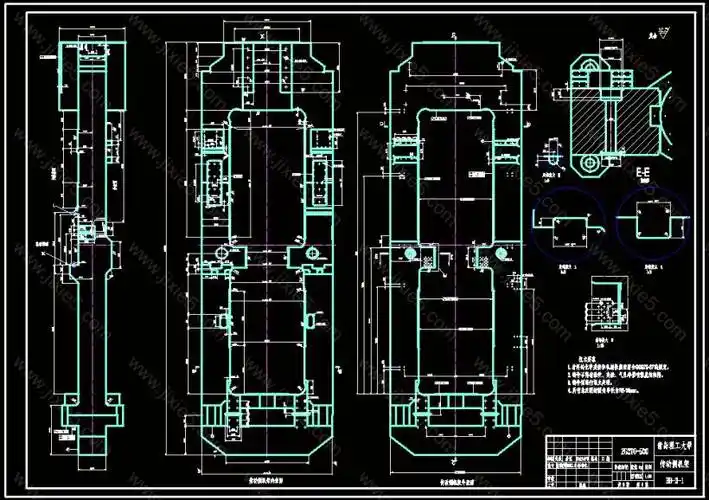 厚板轧机轧钢机机架设计cad图纸说明书