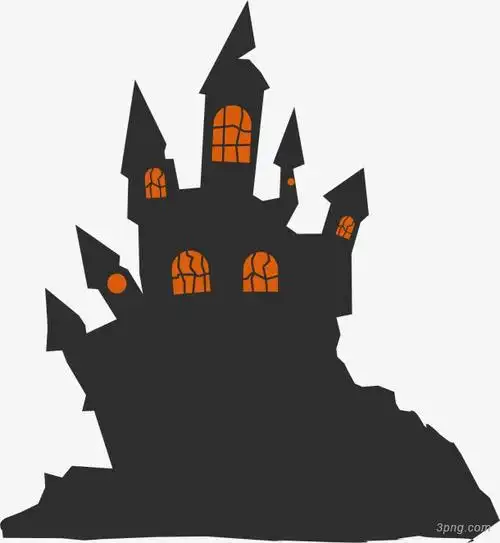 黑色万圣节恐怖城堡