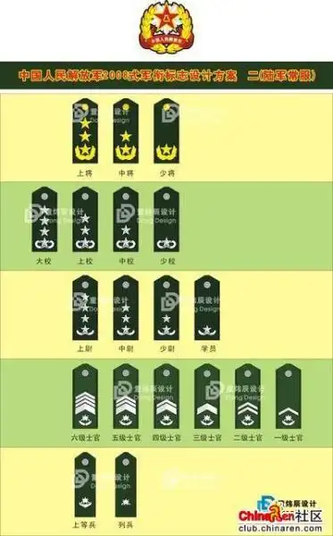 军衔军肩章图集