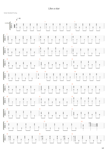 like a star吉他谱
