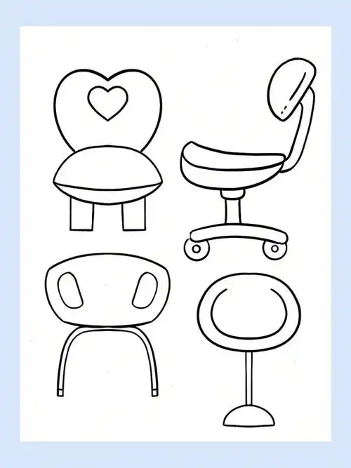 简笔画日常用品椅子2230