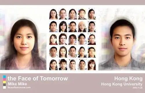 香港大学学生的平均脸(图片来源:business insider)