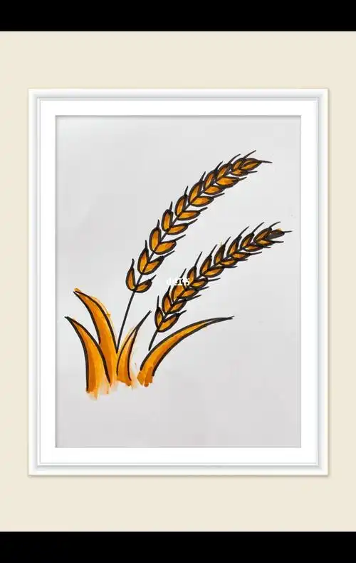 3岁小孩也能画的麦子