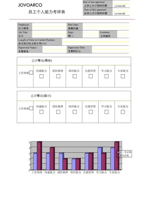 个人能力综合评估表
