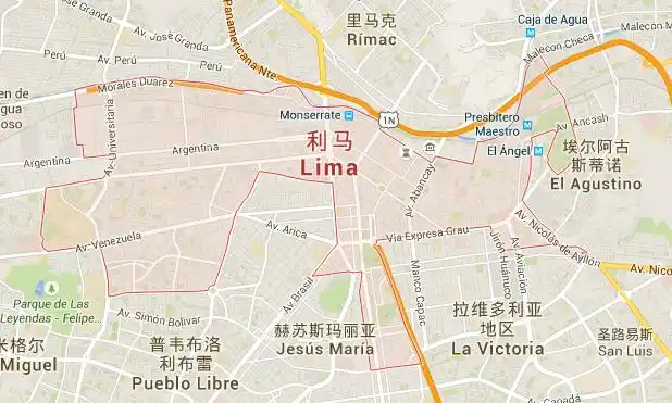 利马地图利马地图中文版利马旅游地图