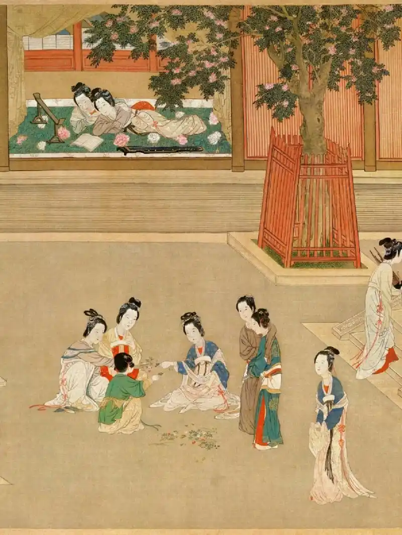 汉宫春晓图  名称:《汉宫春晓图》  作者:仇英  年代:明朝  材质:绢本