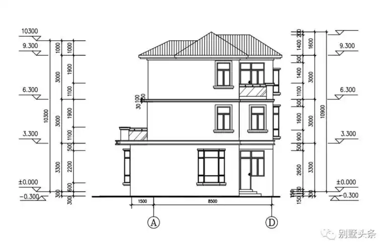 【别墅图纸】第二十一期分享1套经典别墅图纸
