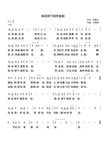 付顺生原创歌词/作曲家谱曲展示