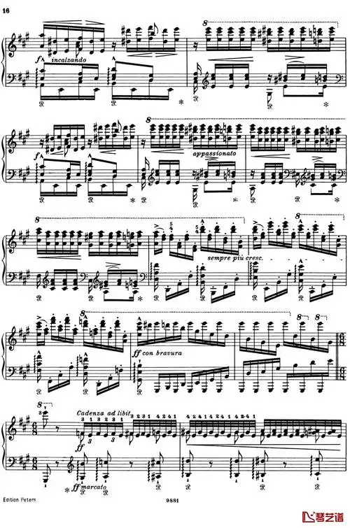 唐璜的回忆钢琴谱-李斯特 s.418-李斯特16