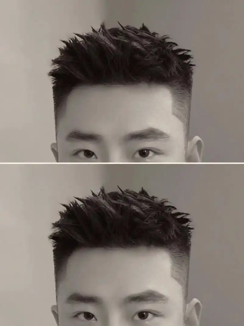 男士发型设计.清爽利落的短发,展现出男士的硬朗气质.