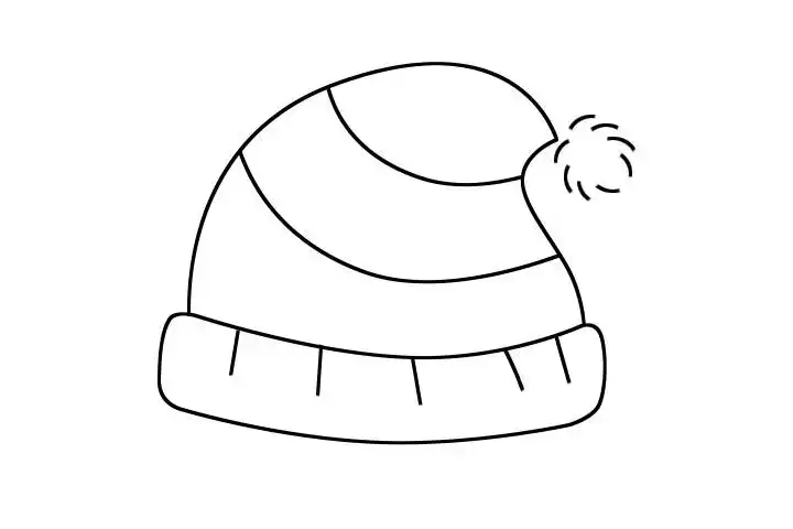 就可以画出这样的帽子简笔画,简单又好看哦