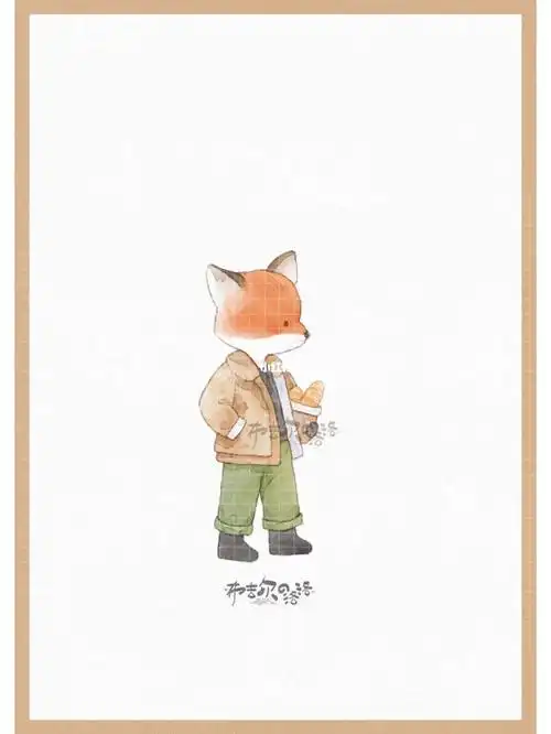 原创狐狸02拟人插画
