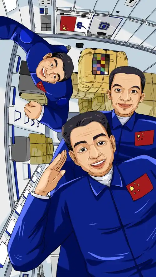 神州十二号航天员|插画|创作习作|博彦科技ued - 原创作品 - 站酷
