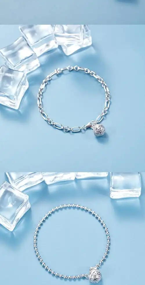 潮宏基 银铃 铃铛手链银手链s925银链圆珠环扣女士闺蜜手饰气质