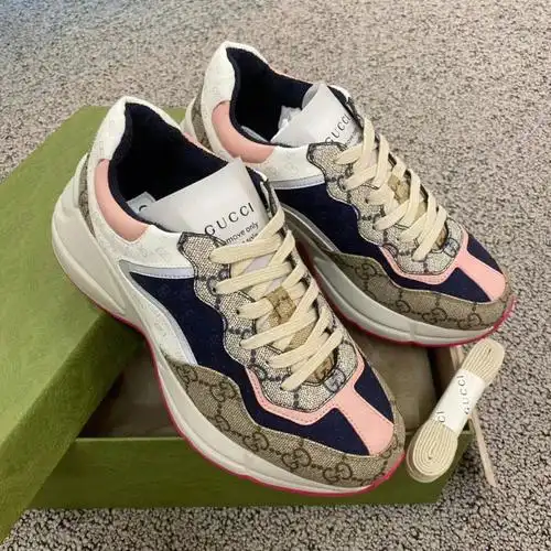 gucci rhyton系列 拼色女款老爹鞋